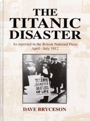 cover image of The Titanic disaster